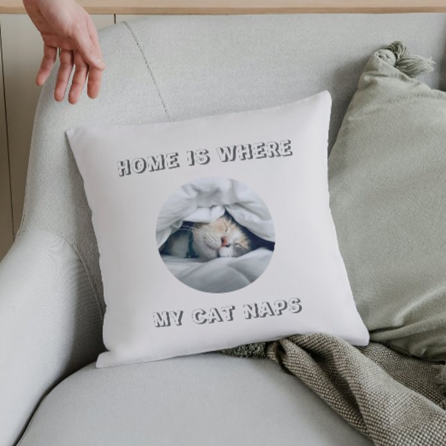 Home is where my cat naps custom photo kissen (Von Creator hochgeladen)