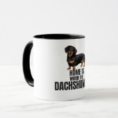 Home Is Where the Black & Tan Dachshund Is Coffee Tasse (Vorderseite Links)