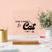 Home is where the cat is  acrylschild (Hochzeit)