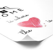 Home Is Where the Heart Is Poster – Cozy Wall Art (Ecke)