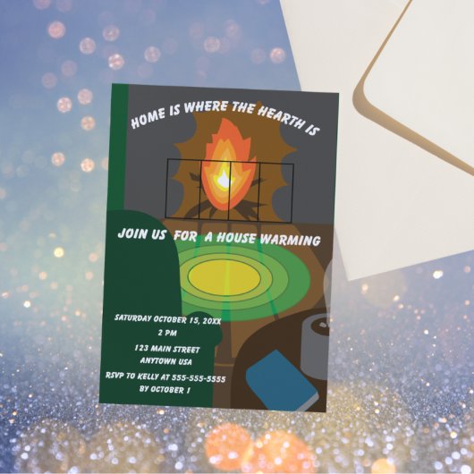 Home is where the hearth is einladung