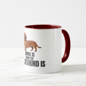 Home Is Where the Red Dachshund Is Coffee Mug Tasse (VorderseiteRechts)