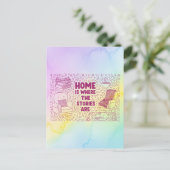 Home Is Where the Stories Are Postkarte (Stehend Vorderseite)
