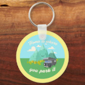 Home is where you park it - Vanlife graphic #4 Schlüsselanhänger (Vorderseite)