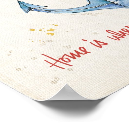 Home is Where You Set Your Anchor Poster (Ecke)