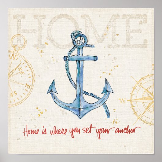 Home is Where You Set Your Anchor Poster (Vorne)