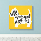 Home Is Where Your Dog Leinwanddruck (Insitu (Holzboden))