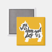 Home Is Where Your Dog Magnet (Vorderseite/Rückseite)