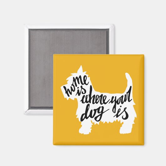 Home Is Where Your Dog Magnet (Vorderseite/Rückseite)