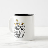 Home is where your honey simply said zweifarbige tasse (Vorderseite Links)