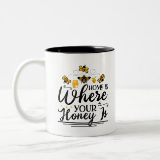 Home is where your honey simply said zweifarbige tasse