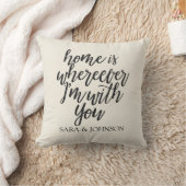 HOME IS WHEREEVER I'M WITH YOU PERSONALIZED KISSEN (Decke)