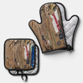 Home & Living > Kitchen & Dining > Table & Kitchen Ofenhandschuh & Topflappen-Set (Vorderseite/Rückseite)