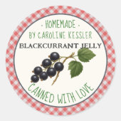 Home Made Blackcurrant Jelly Canning Label Sheet Runder Aufkleber (Vorderseite)