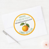 Home Made Orange Marmalade Canning Label Sheet Runder Aufkleber (Umschlag)
