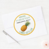 Home Made Pineapple Jelly Canning Label Sheet Runder Aufkleber (Umschlag)