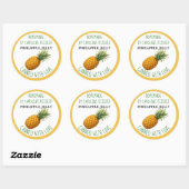 Home Made Pineapple Jelly Canning Label Sheet Runder Aufkleber (Blatt)
