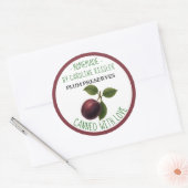 Home Made Plum Preserves Canning Label Sheet Runder Aufkleber (Umschlag)