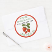 Home Made Strawberry Jam Canning Label Sheet Runder Aufkleber (Umschlag)
