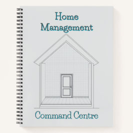 Home Management Kommandozentrale | Blaupausen-Ordn Notizblock