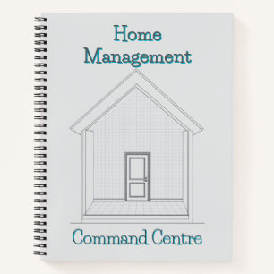 Home Management Kommandozentrale Blaupausen-Ordn Notizblock