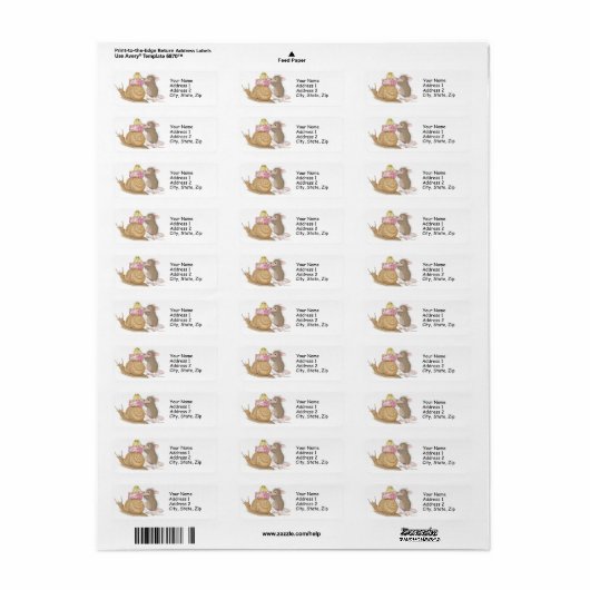 Home-Mouse-Designs®-Adressetiketten (Vorne)