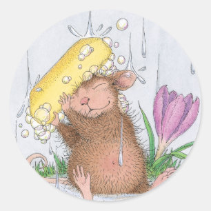 Home-Mouse Designs® - Guter sauberer Spaß Runder Aufkleber