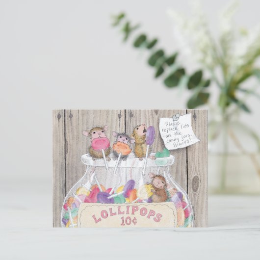 Home-Mouse-Designs® Postkarte (Stehend Vorderseite)