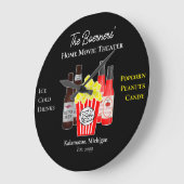 Home Movie Theater Beer Soda Wall Clock Große Wanduhr (Winkel)