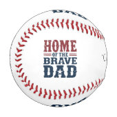 Home of the Brave Dad Baseball - Custom Keepsake (Vorderseite Links)