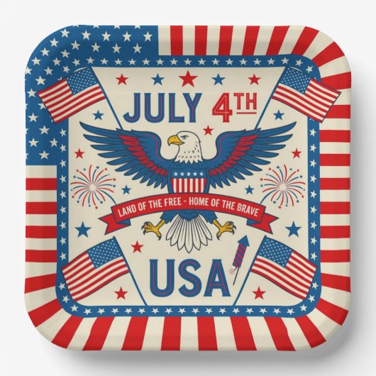 Home of the Brave Pappteller (Vorderseite)