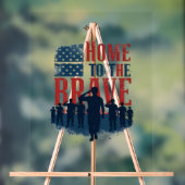 Home of the Brave Salute Tee Acrylschild (Neutral)