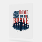 Home of the Brave Salute Tee Acrylschild (Winkel)