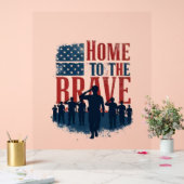 Home of the Brave Salute Tee Acrylschild (Hochzeit)