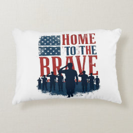 Home of the Brave Salute Tee Dekokissen