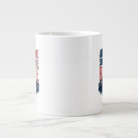 Home of the Brave Salute Tee Jumbo-Tasse (Vorderseite)