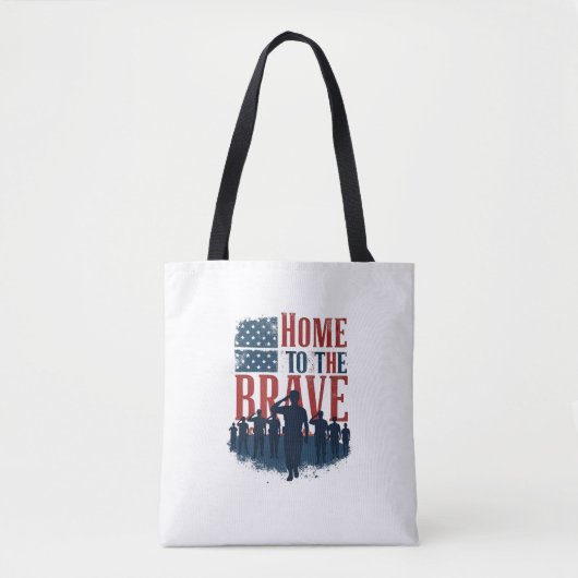 Home of the Brave Salute Tee Tasche (Vorderseite)