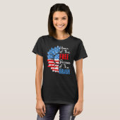 Home Of The Free Because Of The Brave Sunflower 4t T-Shirt (Vorne ganz)