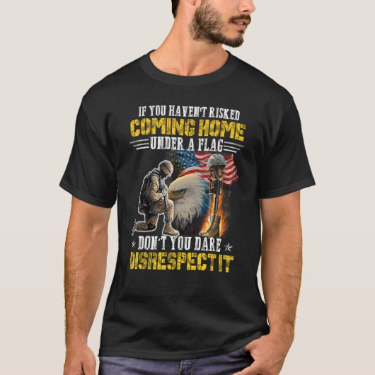 Home Of The Free Because Of The Brave  Veterans T-Shirt (Vorderseite)