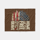 Home Of The Free Beursache Of The Brave Sunflower Fleecedecke (Vorderseite (Horizontal))
