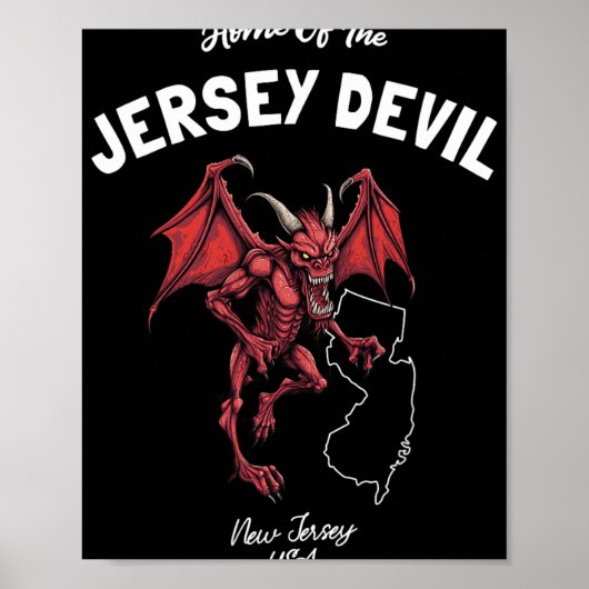 Home Of The Jersey Devil New Jersey Usa Cryptid  Poster (Vorne)