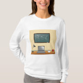 Home Office Desk Laptop Coffee T-Shirt (Vorderseite)