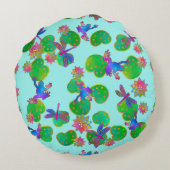 Home on the Water Winter Rundes Kissen (Rückseite)