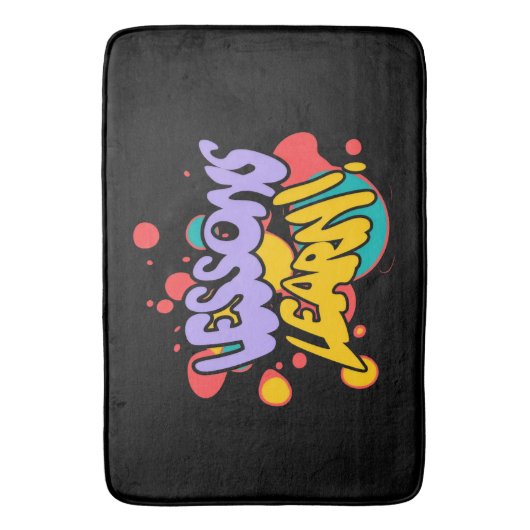 HOME PAINT SPLASH LESSONS LEARN BATH MAT  BADEMATTE (Vorderseite Vertikal)