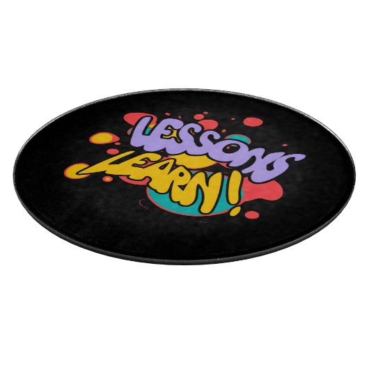 HOME PAINT SPLASH LESSONS LEARN CUTTING BOARD SCHNEIDEBRETT (Ecke)