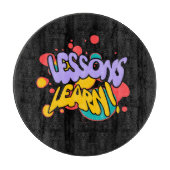 HOME PAINT SPLASH LESSONS LEARN CUTTING BOARD  SCHNEIDEBRETT (Vorderseite)