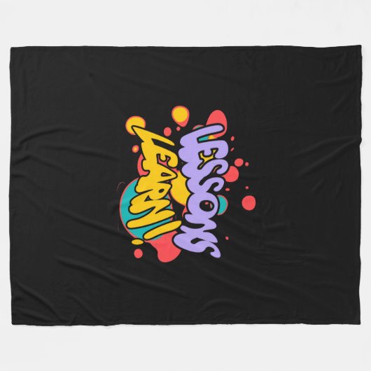 HOME PAINT SPLASH LESSONS LEARN FLEECE BLANKET (Vorderseite (Horizontal))