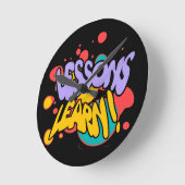 HOME PAINT SPLASH LESSONS LEARN ROUND WALL CLOCK  RUNDE WANDUHR (Winkel)