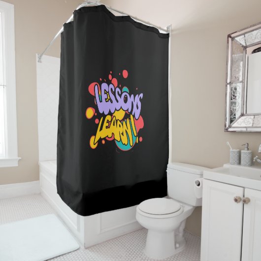 HOME PAINT SPLASH LESSONS LEARN SHOWER CURTAIN  DUSCHVORHANG (Beispiel)