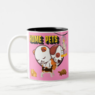 Home Pets – Cute & Cozy Animal Love for Your Space Zweifarbige Tasse